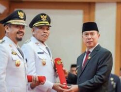 Gubernur Sultra Lantik Bupati dan Wakil Bupati Buton Tengah Periode 2025-2030