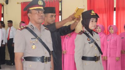 Kapolsek KP3 Raha Resmi Berganti, Polres Muna Gelar Sertijab