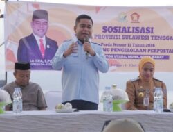 Ketua Komisi I DPRD Sultra, La Isra, Dorong Literasi Lewat Sosialisasi Perda dan Bantuan Buku di Puncak Wakila