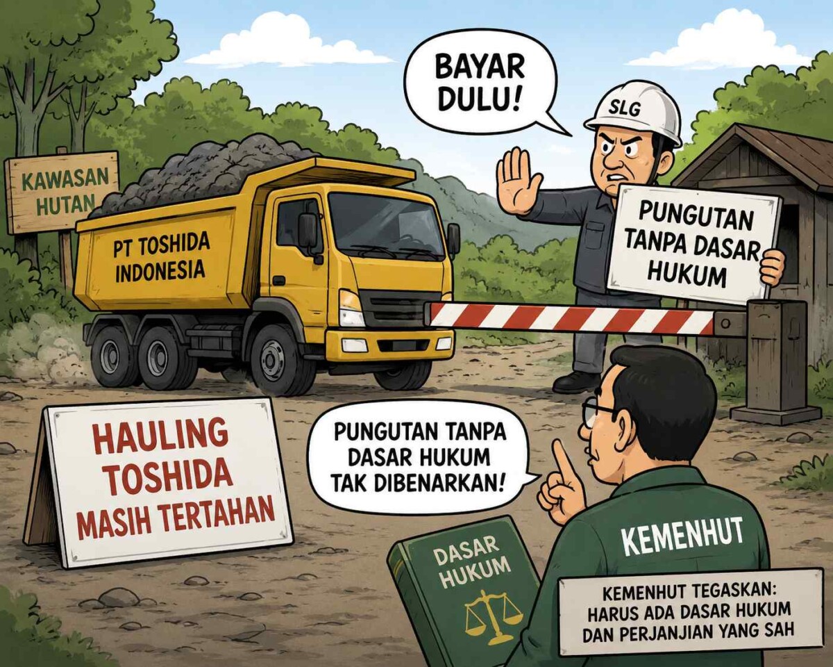 Hauling Toshida Masih Tertahan, Kemenhut Tegaskan Pungutan Tanpa Dasar Hukum Tak Dibenarkan